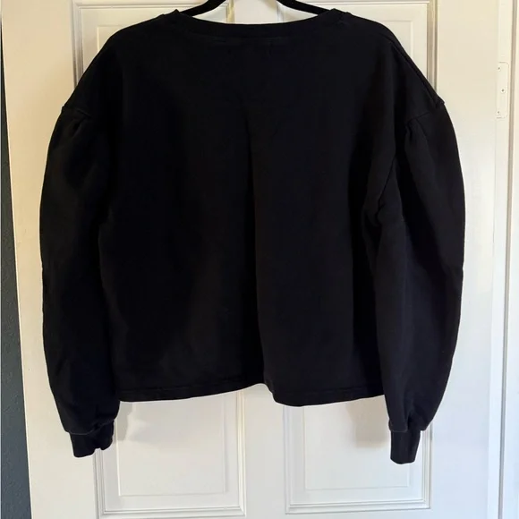 Jak & Rae Women’s sweatshirt Embroidered Floral Black size M - Picture 3 of 4